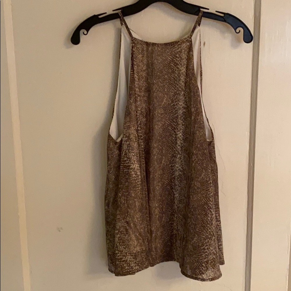 Brown Snakeskin Top